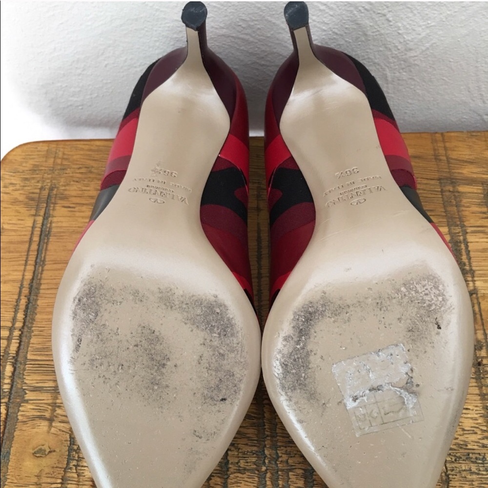 Valentino Rockstud Red Camo Heels sz 36.5 - Picture 5 of 7